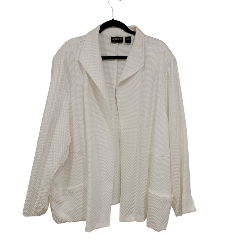 Maggie Barnes Blazer/4X/Cotton Blend/White